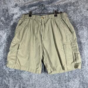 OP Shorts Mens Large Khaki Cargo Hiking Outdoor Elastic Waist Utility Summer